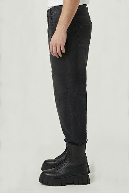 استایل تنخور شلوار بگ مردانه مشکی مناسب استایل خیابانی