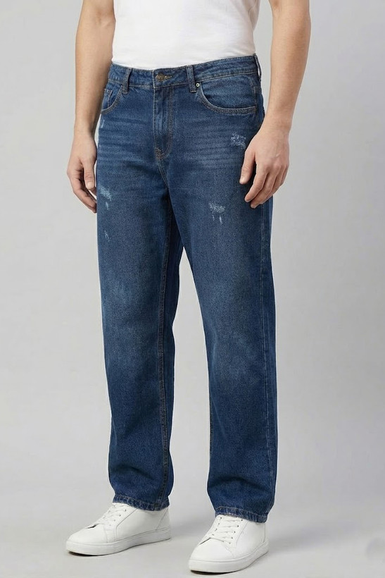 شلوار بگ جین ابی شیک