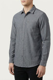 خرید پیراهن مردانه ذغالی آستین بلند نخ پنبهGENTIMEN