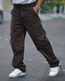 خرید شلوار کارگو قهوه ای موکا بگ دمپا استوپر سنگشورGENTIMEN