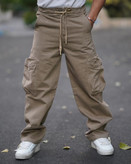 خرید شلوار کارگو خاکی بگ دمپا استوپر سنگشورGENTIMEN