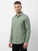 خرید پیراهن مردانه سبز آستین بلند نخ پنبهGENTIMEN