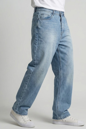 خرید شلوار بگ مردانه جین آبی روشن باکیفیت بالا