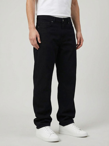 خرید شلوار بگ مردانه جین مشکی خام شور با کیفیت بالا GENTIMEN