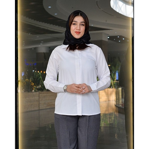 شومیز زنانه بیسیک رنگ سفید 7176