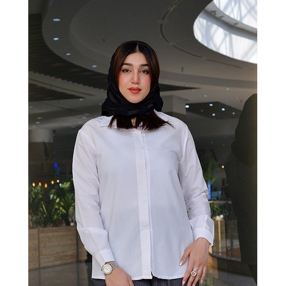 شومیز زنانه بیسیک رنگ سفید 7176