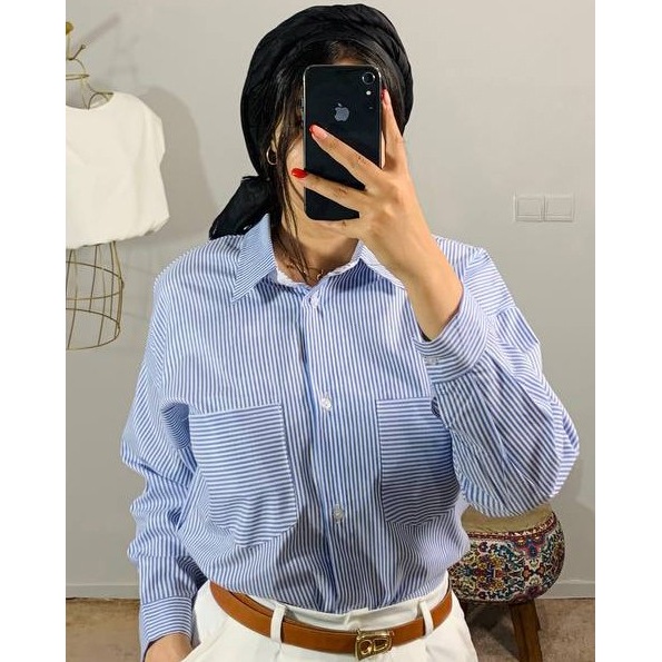 شومیز راه راه زنانه کد(7150)