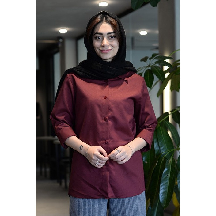 شومیز آلبالویی ( چری ) کد(7116)
