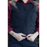 ست 3 تیکه (کت و شلوار زنانه و ژیله ) پارچه دیپلمات مشکی کد (7106)